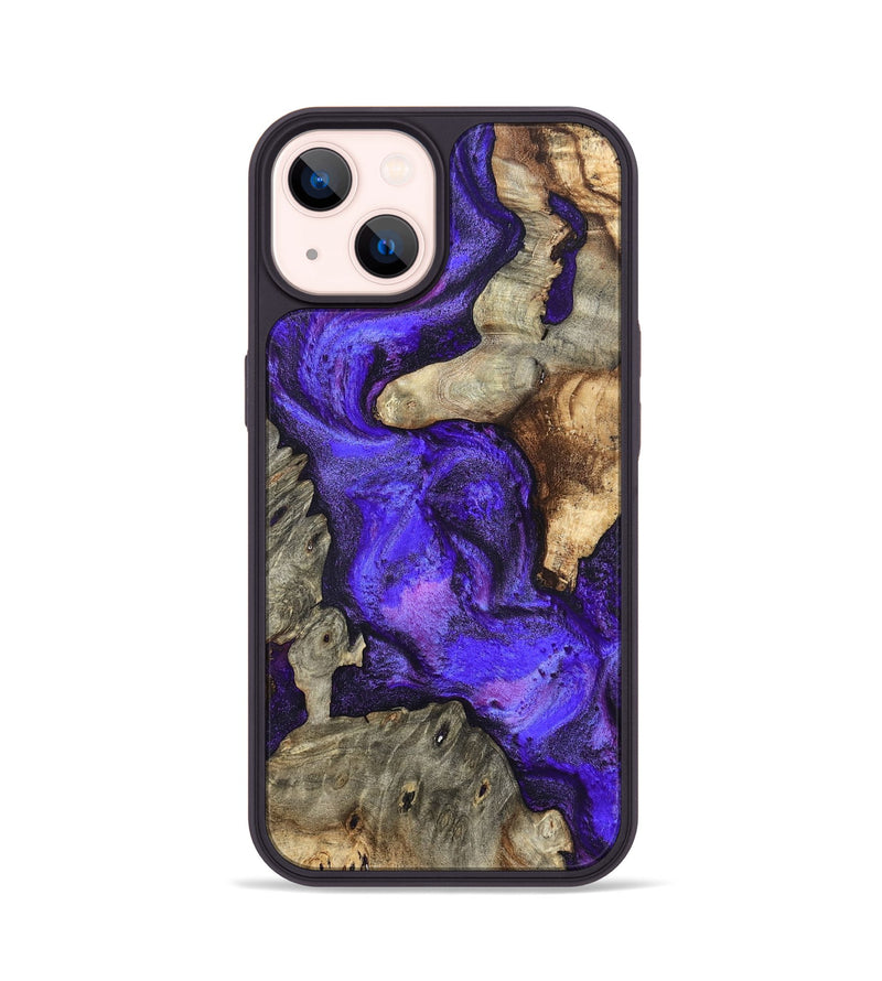 iPhone 14 Wood Phone Case - Chaya (Purple, 820557)