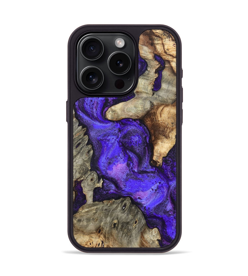 iPhone 15 Pro Wood Phone Case - Chaya (Purple, 820557)