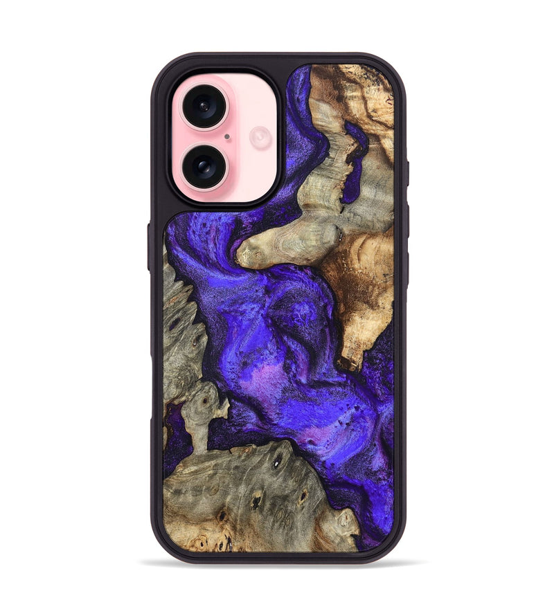 iPhone 16 Wood Phone Case - Chaya (Purple, 820557)