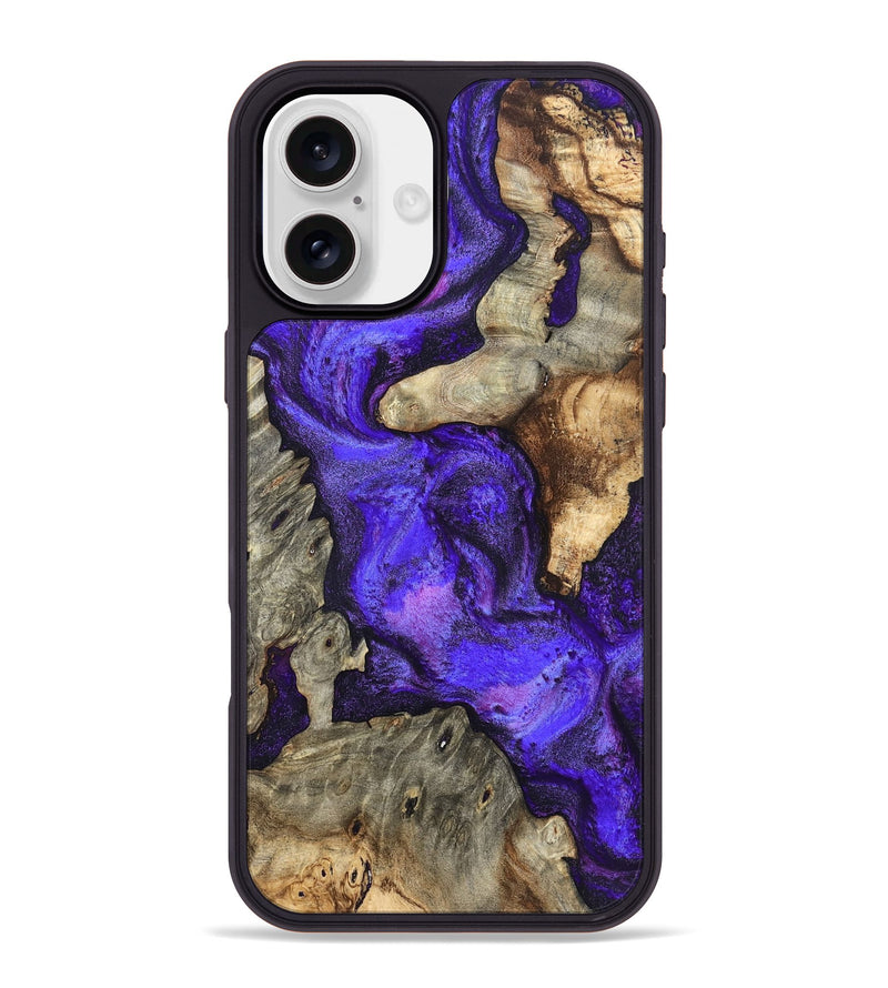 iPhone 16 Plus Wood Phone Case - Chaya (Purple, 820557)