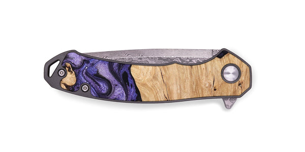 EDC Wood Pocket Knife - Abagail (Purple, 820558)
