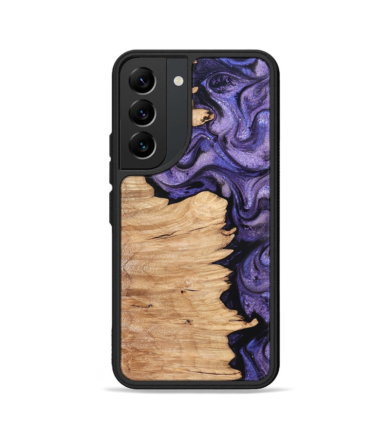 Galaxy S22 Wood Phone Case - Abagail (Purple, 820558)