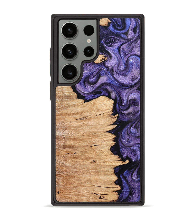 Galaxy S23 Ultra Wood Phone Case - Abagail (Purple, 820558)