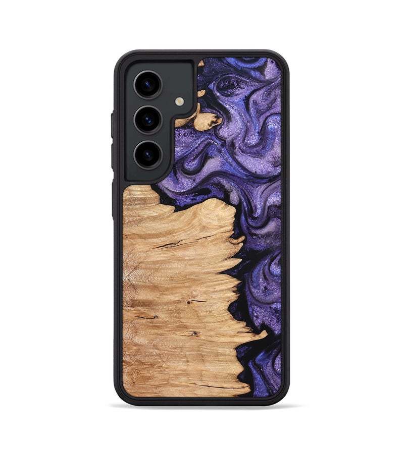 Galaxy S24 Wood Phone Case - Abagail (Purple, 820558)