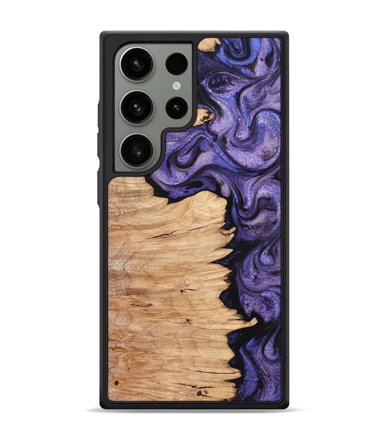 Galaxy S24 Ultra Wood Phone Case - Abagail (Purple, 820558)