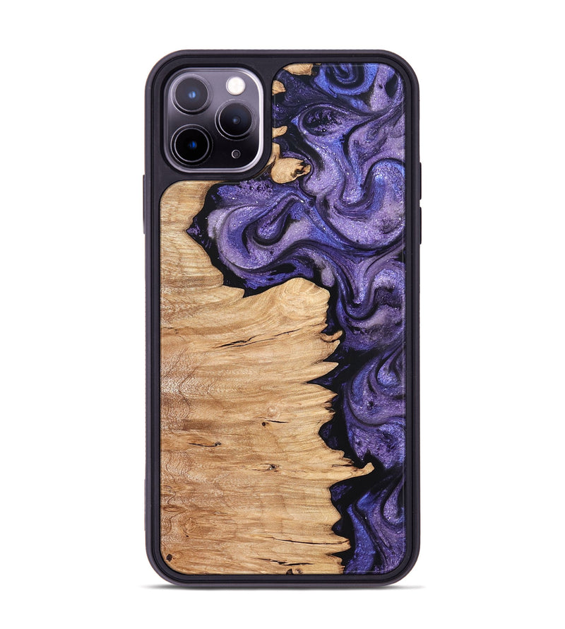 iPhone 11 Pro Max Wood Phone Case - Abagail (Purple, 820558)