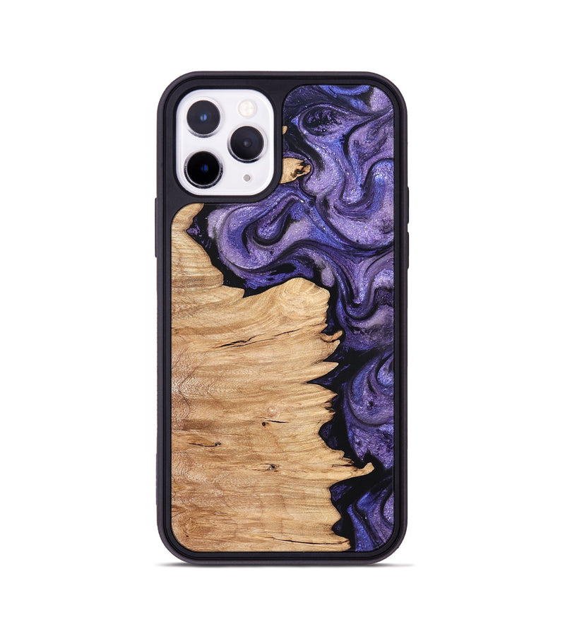 iPhone 11 Pro Wood Phone Case - Abagail (Purple, 820558)