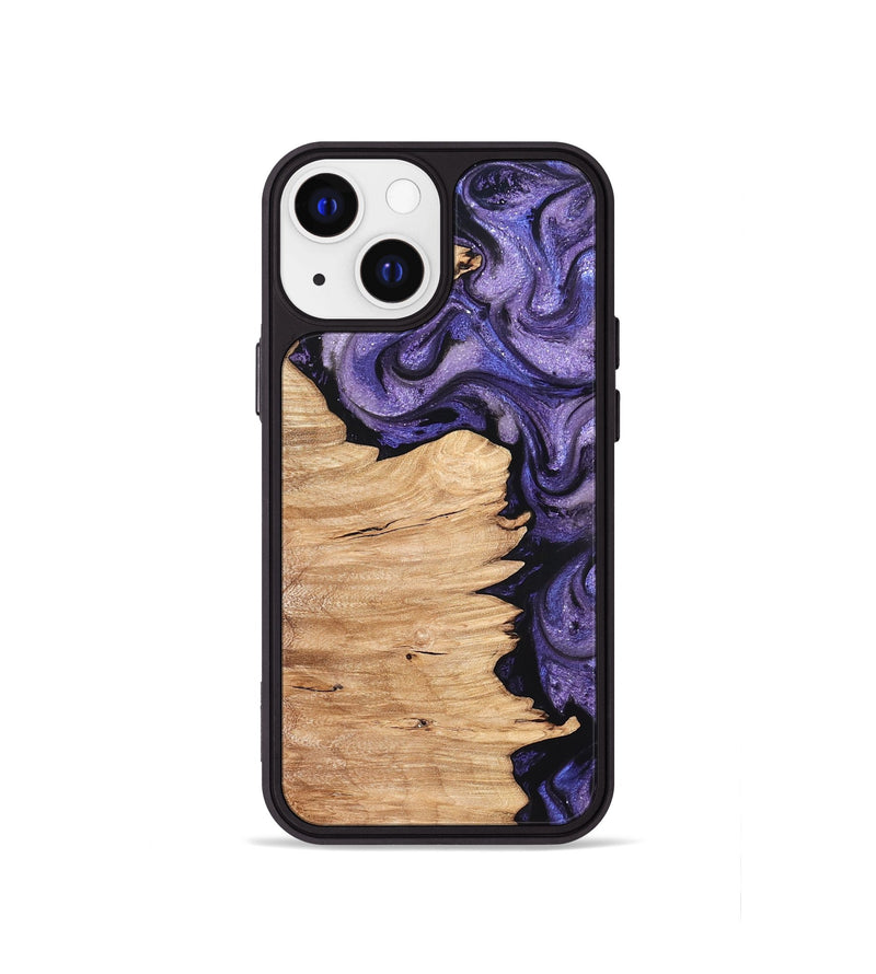 iPhone 13 mini Wood Phone Case - Abagail (Purple, 820558)