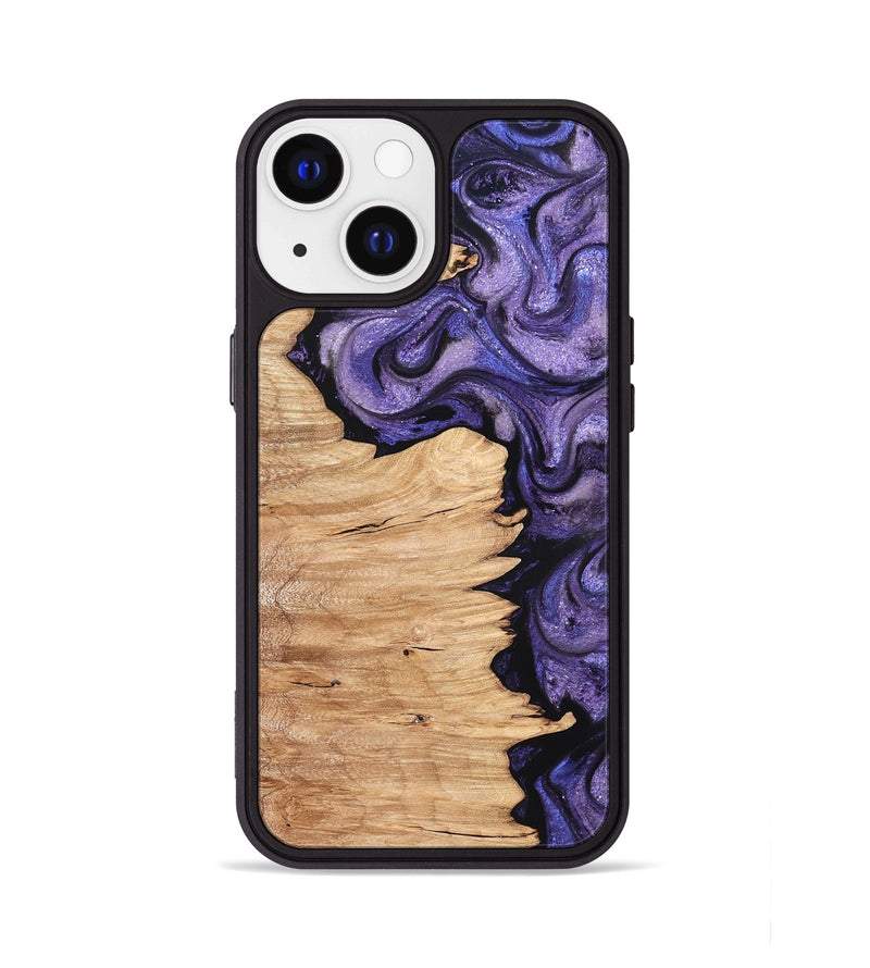 iPhone 13 Wood Phone Case - Abagail (Purple, 820558)