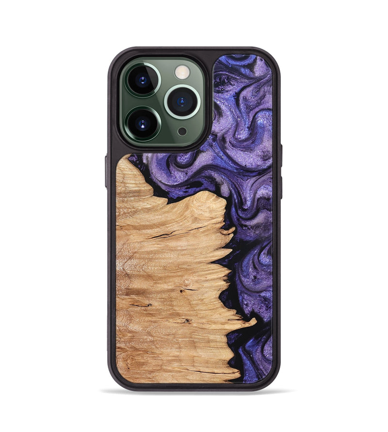iPhone 13 Pro Wood Phone Case - Abagail (Purple, 820558)