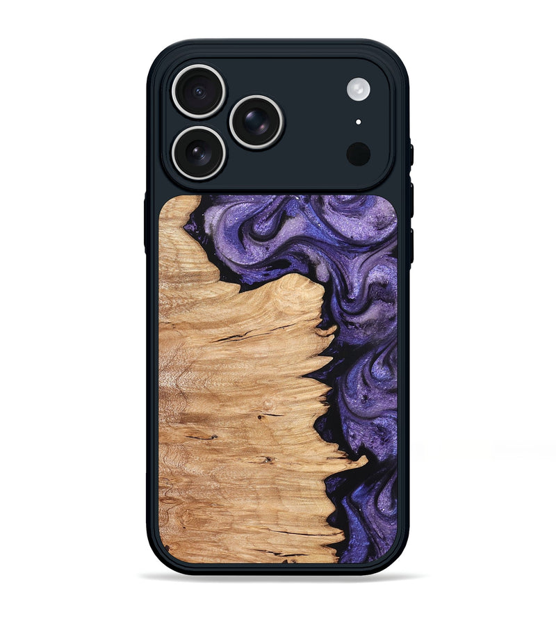 iPhone 17 Pro Max Wood Phone Case - Abagail (Purple, 820558)
