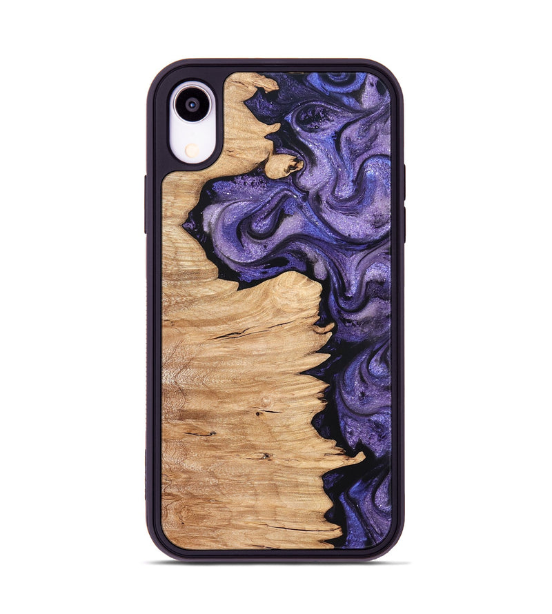 iPhone Xr Wood Phone Case - Abagail (Purple, 820558)