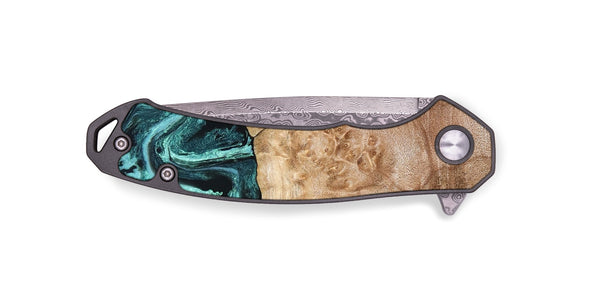 EDC Wood Pocket Knife - Burton (Green, 820559)