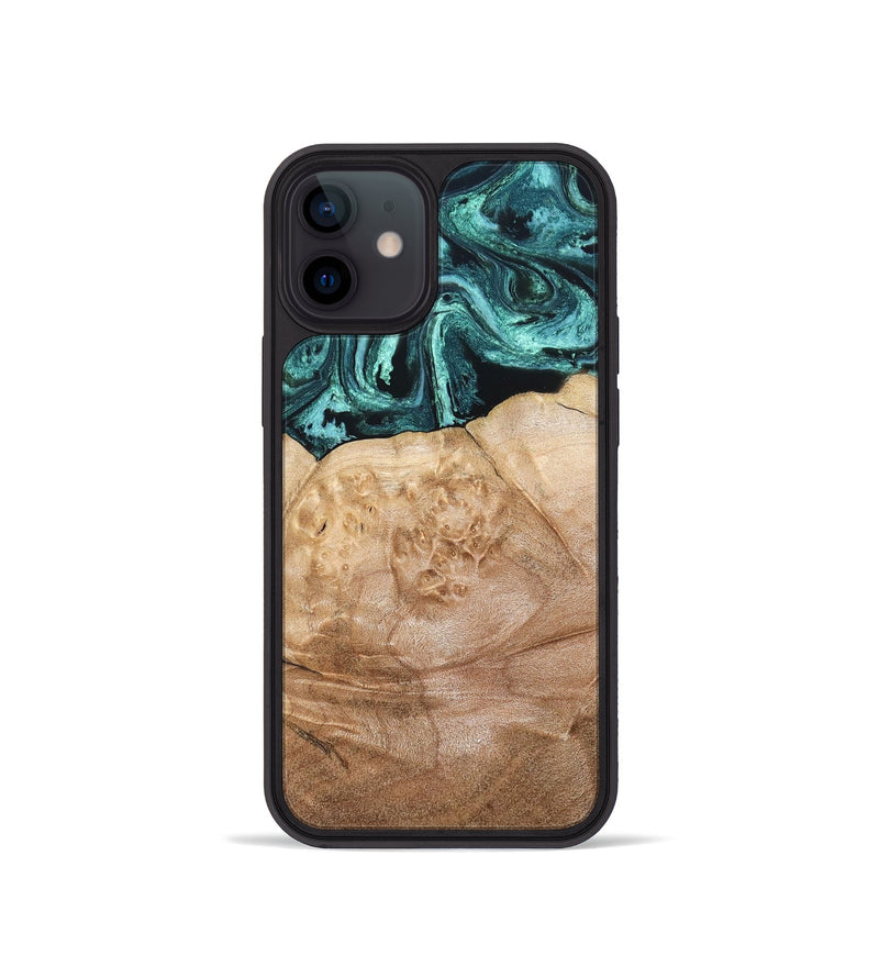 iPhone 12 mini Wood Phone Case - Burton (Green, 820559)