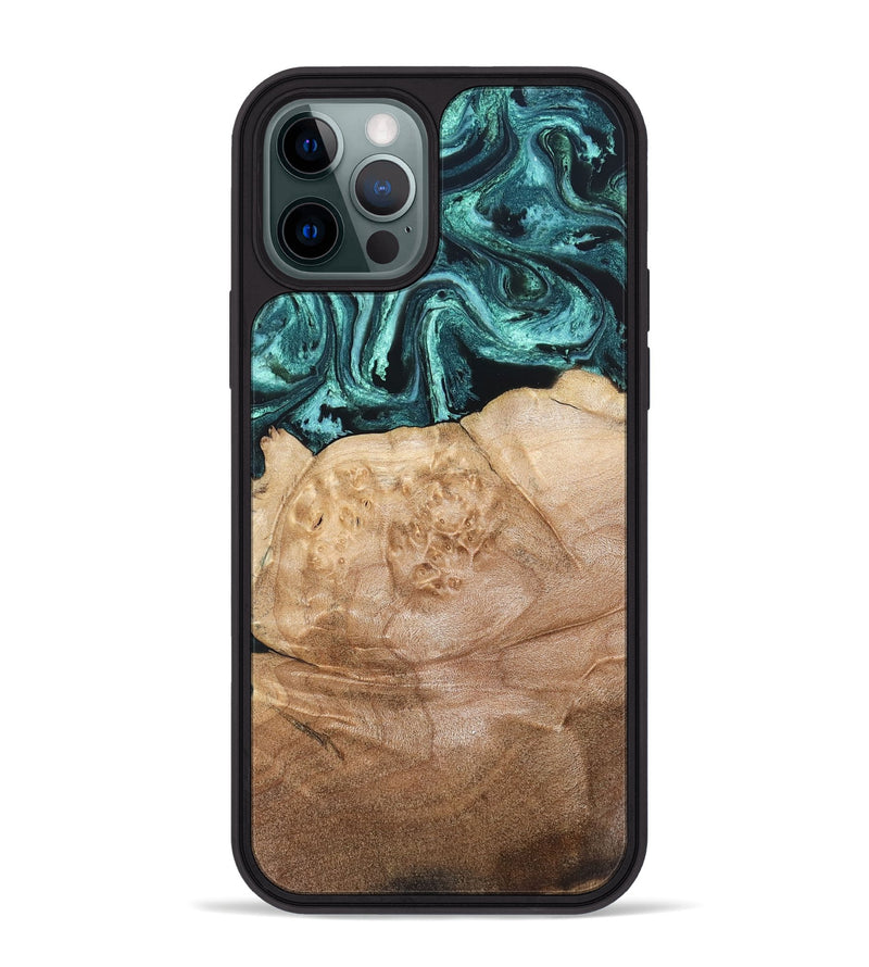 iPhone 12 Pro Max Wood Phone Case - Burton (Green, 820559)