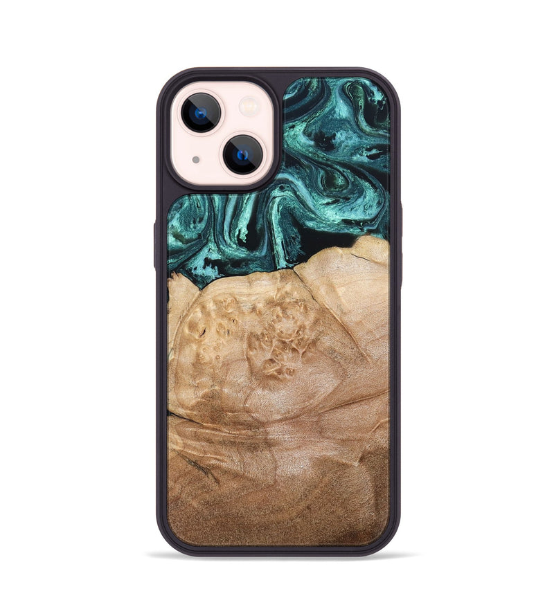 iPhone 14 Wood Phone Case - Burton (Green, 820559)