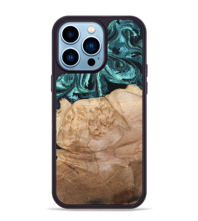 iPhone 14 Pro Max Wood Phone Case - Burton (Green, 820559)