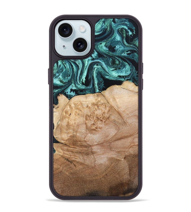 iPhone 15 Plus Wood Phone Case - Burton (Green, 820559)