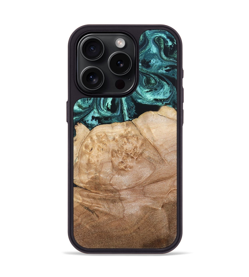 iPhone 15 Pro Wood Phone Case - Burton (Green, 820559)