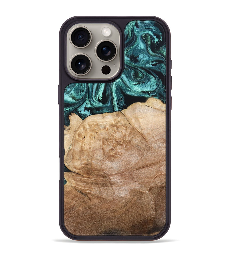 iPhone 16 Pro Max Wood Phone Case - Burton (Green, 820559)