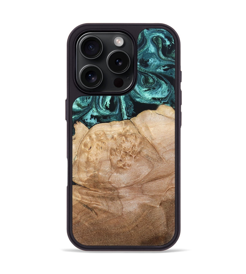 iPhone 16 Pro Wood Phone Case - Burton (Green, 820559)
