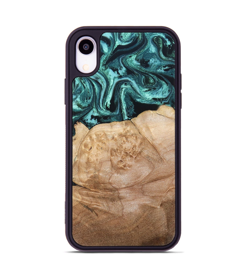 iPhone Xr Wood Phone Case - Burton (Green, 820559)