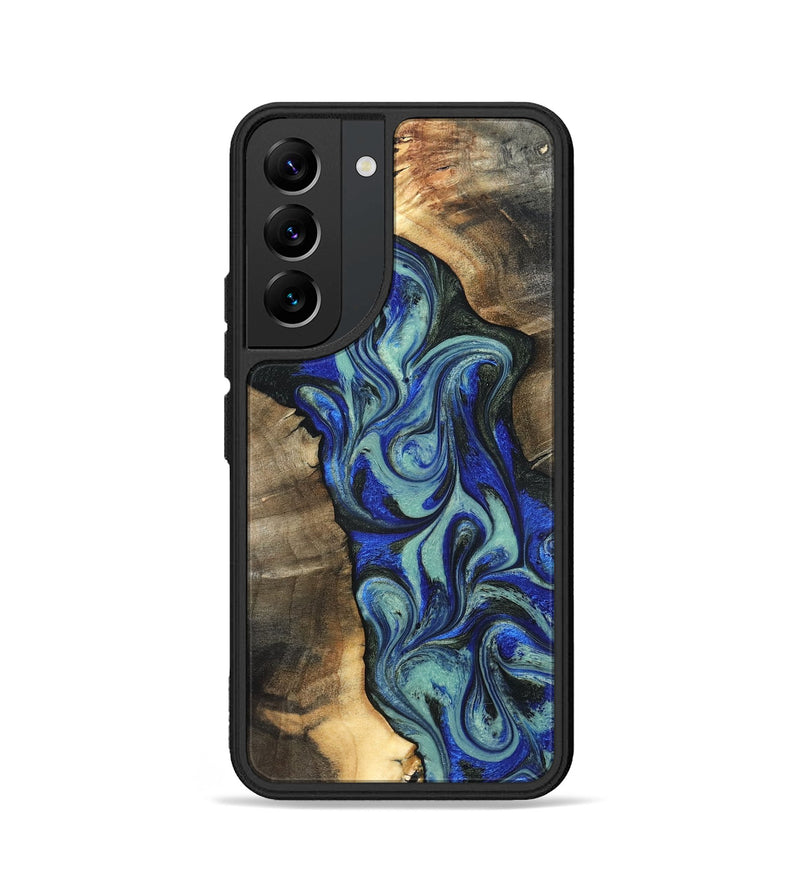 Galaxy S22 Wood Phone Case - Arlette (Blue, 820561)