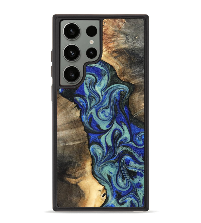 Galaxy S23 Ultra Wood Phone Case - Arlette (Blue, 820561)