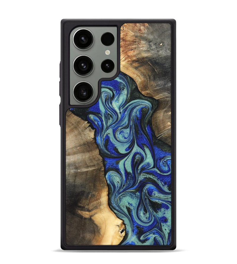 Galaxy S24 Ultra Wood Phone Case - Arlette (Blue, 820561)