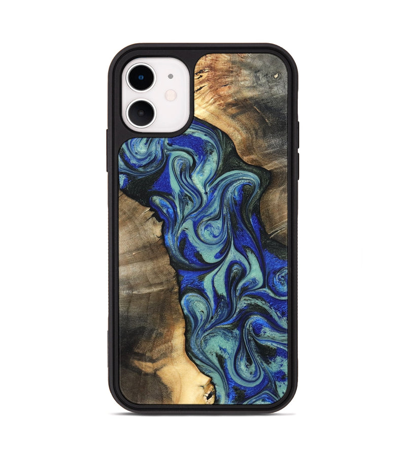 iPhone 11 Wood Phone Case - Arlette (Blue, 820561)