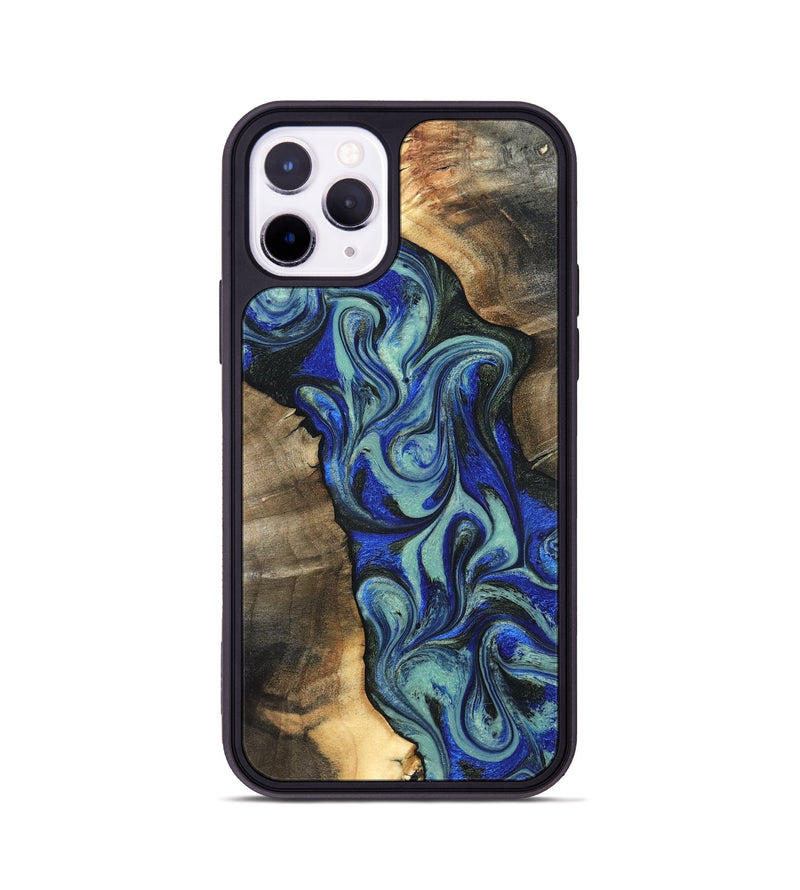 iPhone 11 Pro Wood Phone Case - Arlette (Blue, 820561)