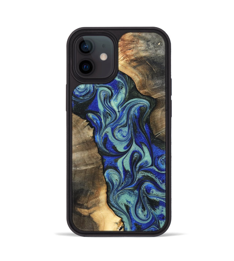 iPhone 12 Wood Phone Case - Arlette (Blue, 820561)