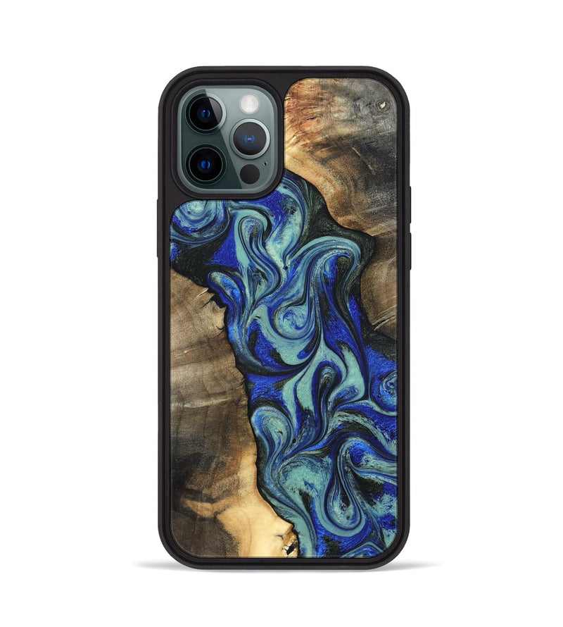iPhone 12 Pro Wood Phone Case - Arlette (Blue, 820561)