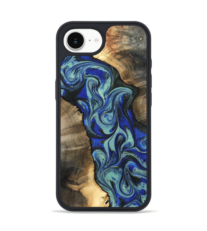 iPhone 16e Wood Phone Case - Arlette (Blue, 820561)