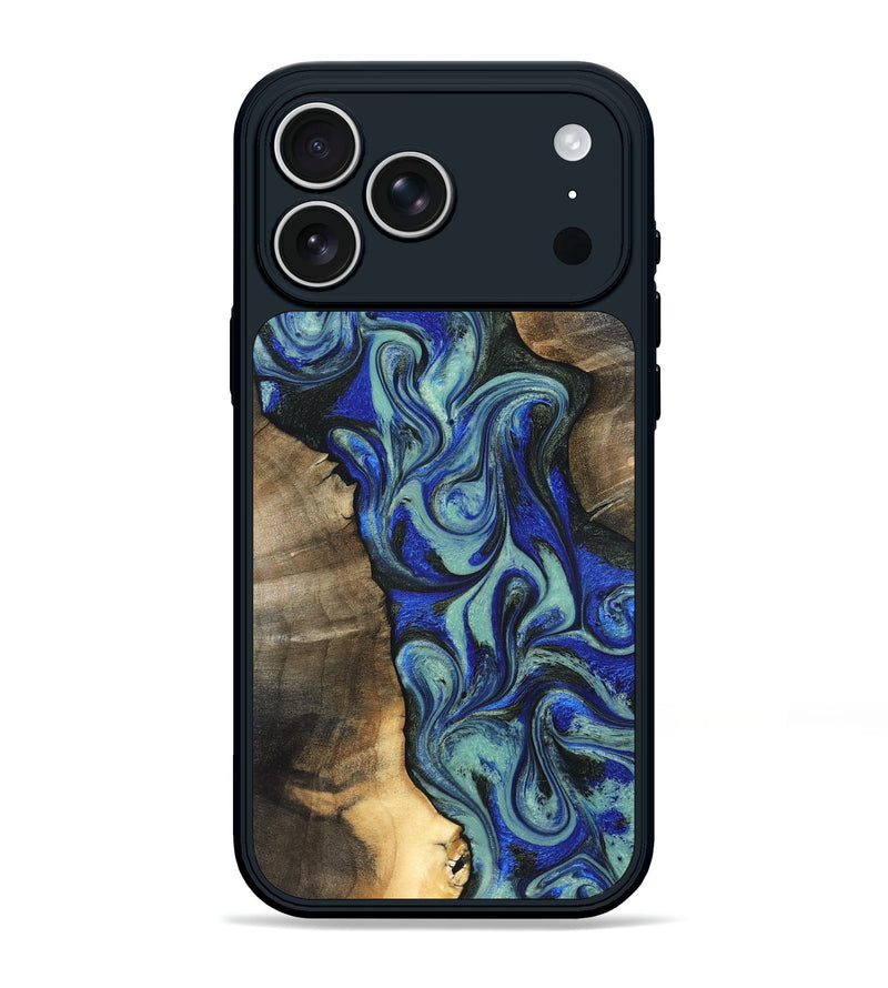 iPhone 17 Pro Max Wood Phone Case - Arlette (Blue, 820561)