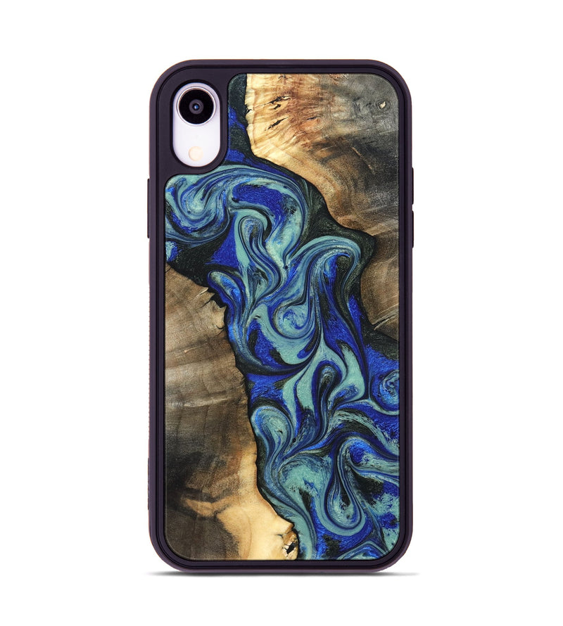 iPhone Xr Wood Phone Case - Arlette (Blue, 820561)