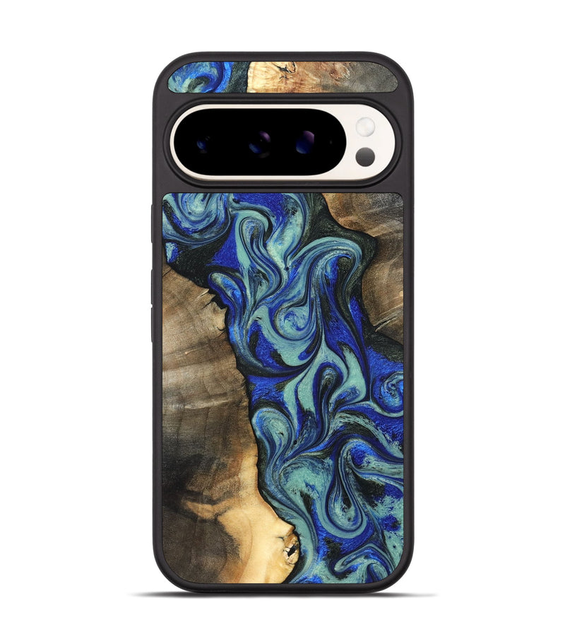 Pixel 9 Wood Phone Case - Arlette (Blue, 820561)
