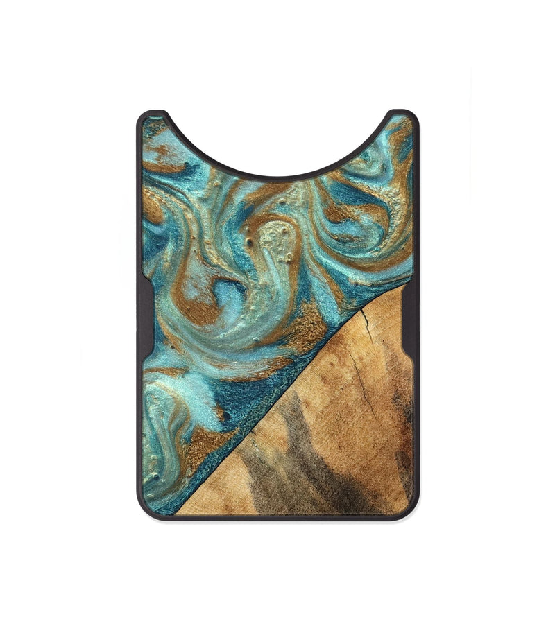 Alloy Wood Wallet - Dave (Teal & Gold, 820566)