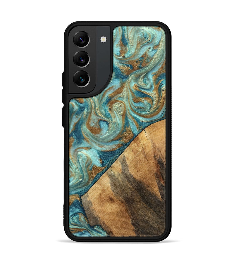 Galaxy S22 Plus Wood Phone Case - Dave (Teal & Gold, 820566)