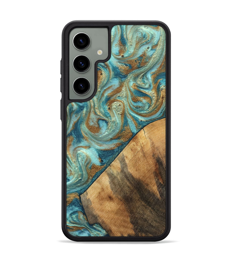 Galaxy S24 Plus Wood Phone Case - Dave (Teal & Gold, 820566)