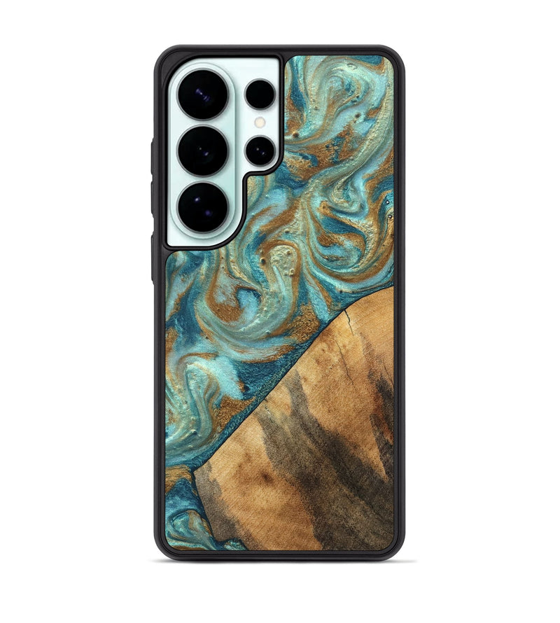Galaxy S26 Ultra Wood Phone Case - Dave (Teal & Gold, 820566)