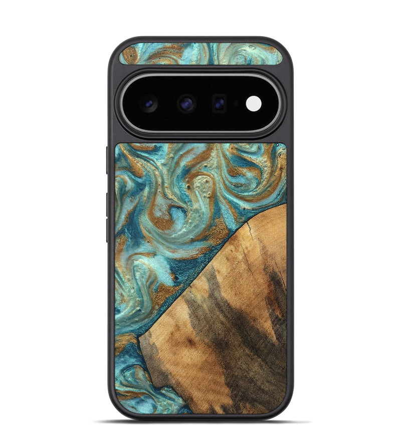 Pixel 11 Pro Wood Phone Case - Dave (Teal & Gold, 820566)