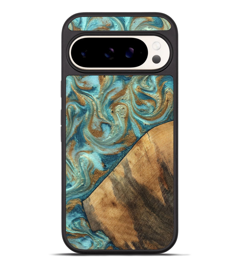 Pixel 9 Pro XL Wood Phone Case - Dave (Teal & Gold, 820566)
