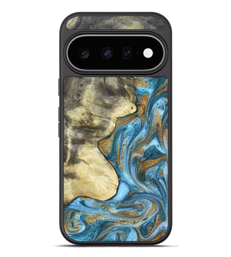 Pixel 11 Pro XL Wood Phone Case - Lina (Teal & Gold, 820570)