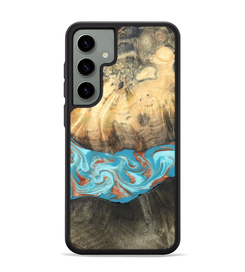 Galaxy S24 Plus Wood Phone Case - Margo (Teal & Gold, 820573)