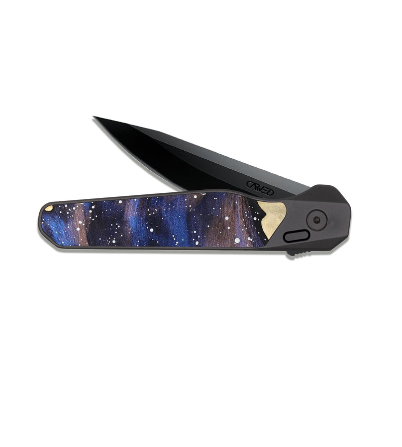EDC Dark Slate Wood Pocket Knife - Aron (Cosmos, 820580)