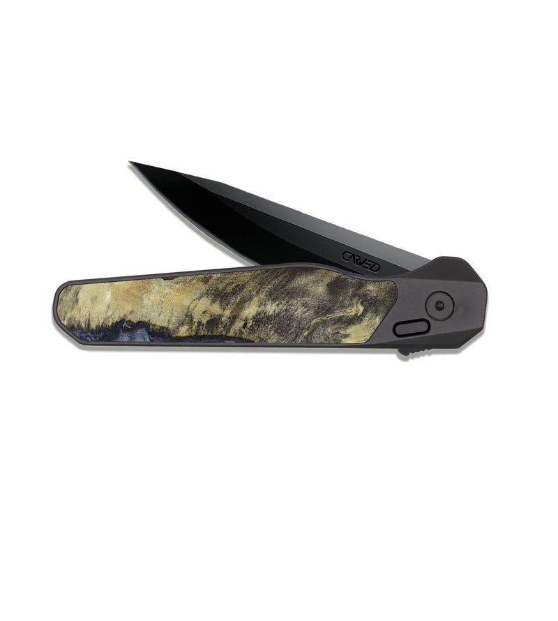 EDC Dark Slate Wood Pocket Knife - Rene (Wood Burl, 820585)