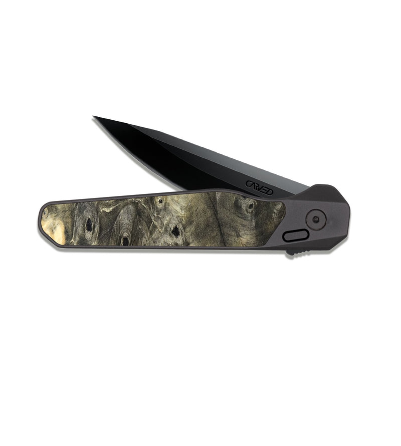 EDC Dark Slate Wood Pocket Knife - Jovie (Wood Burl, 820593)