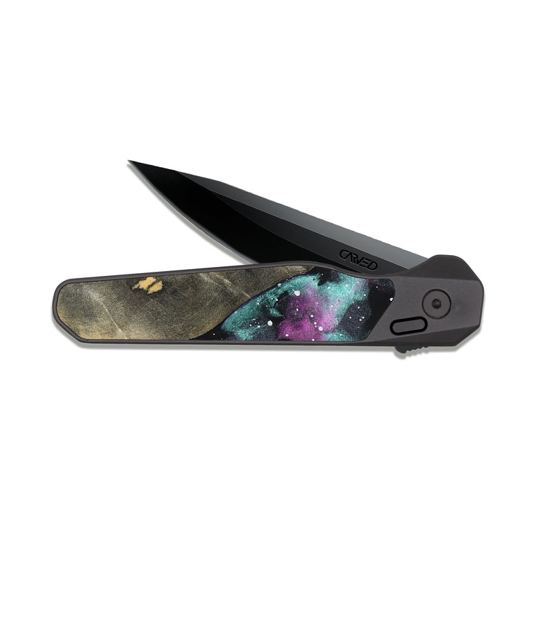 EDC Dark Slate Wood Pocket Knife - Tracee (Cosmos, 820630)