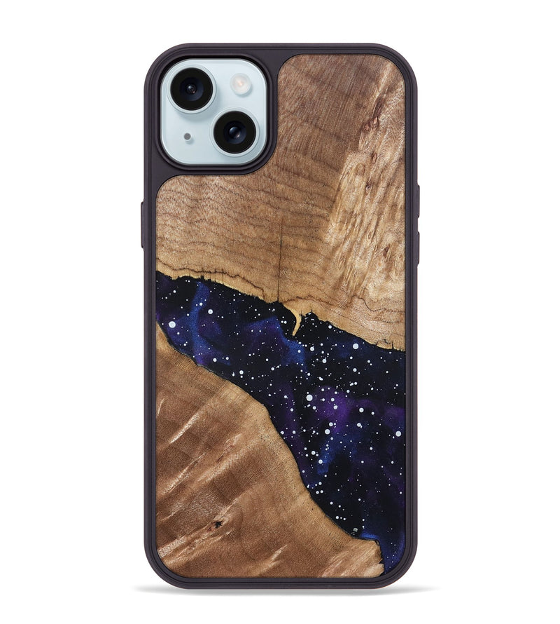 iPhone 15 Plus Wood Phone Case - Britny (Cosmos, 820633)